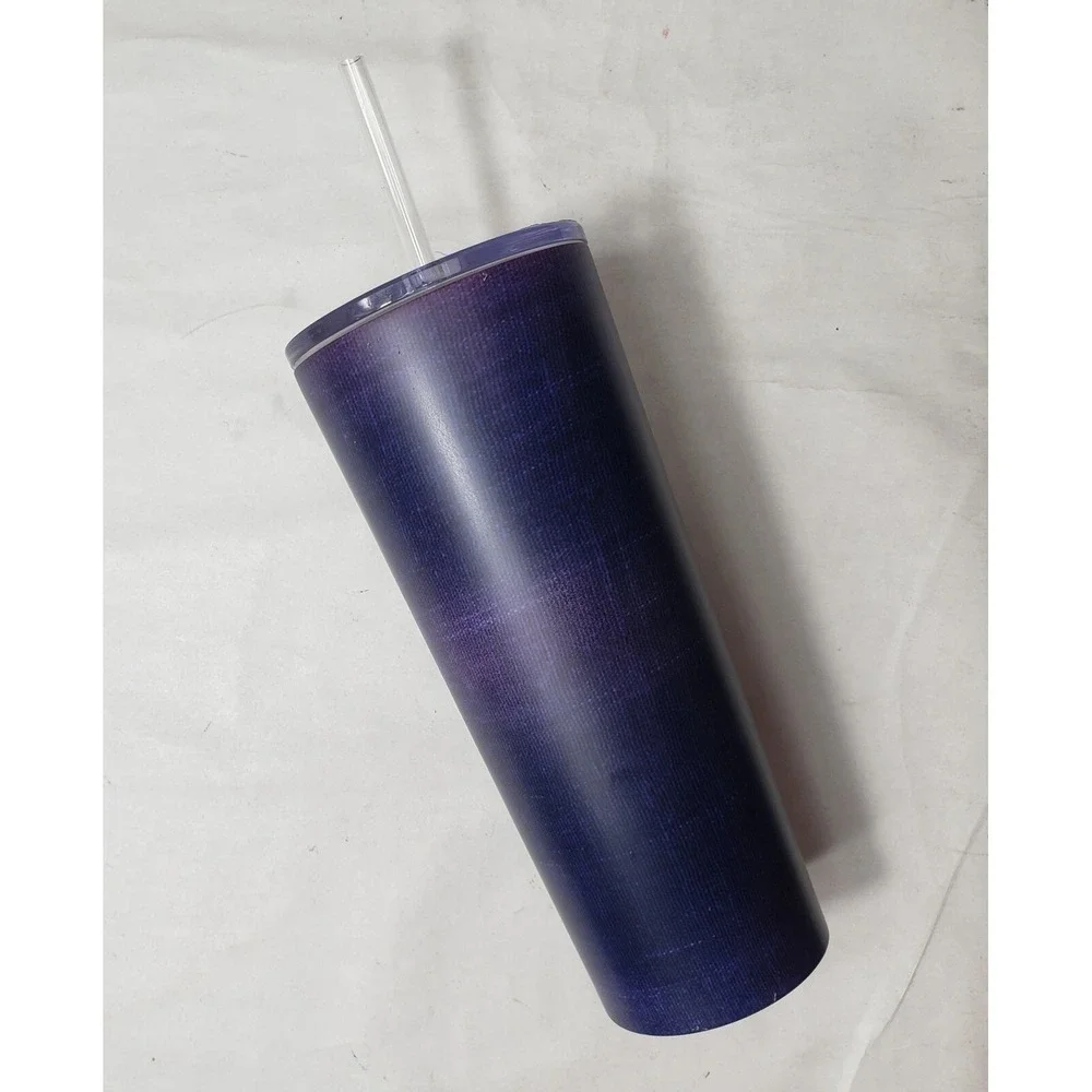New Starbucks ● 2019 ● Blue Deim  ● Venti 24oz Tumbler With Lid And Straw Unused